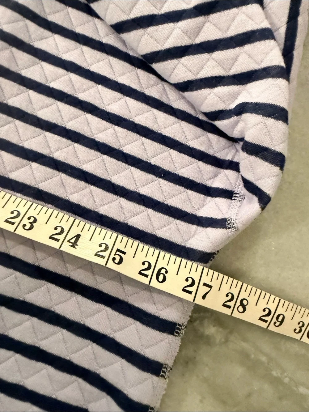 NWOT J. Crew Size 2X Purple Navy Blue Reversible Quilted Striped Crew Sweatshirt